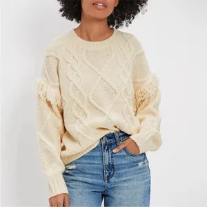 NWT American Eagle Fringe Knit Sweater thumbnail 5