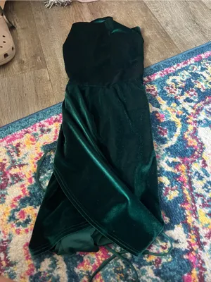 Lucy In the sky Green Velvet Mini Dress Size XSmall thumbnail 9