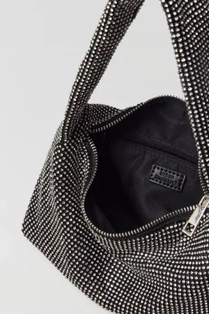 Urban Outfitters Silver Bianca Kimchi Blue Diamanté Baguette Shoulder Bag Purse thumbnail 3