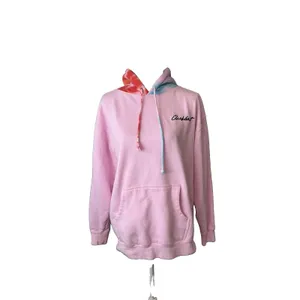 Clickbait Pink Tie Dye Hooded Pullover Hoodie Sweatshirt Women's Size L thumbnail 2
