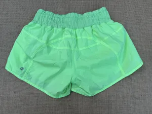 Lululemon Run Size 8 Track Attack Short FLORESCENT GREEN/ YELLOW thumbnail 6
