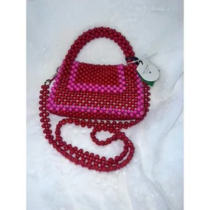 NWT Kate Spade x Target Women's Red & Pink Beaded Shoulder‎ Bag Casual thumbnail 5