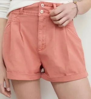 NWT Pilcro Relaxed Pleat Shorts in Sienna Size 32 High Rise thumbnail 1