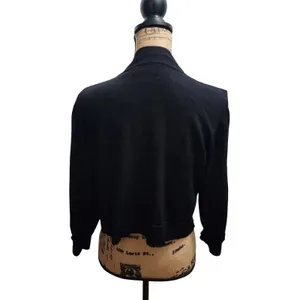 Christopher & Banks Petite Black Cardigan Sweater Cropped Open Front‎ P/XL thumbnail 2