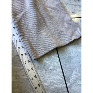 FIGS Ribbed Knit Wide Leg Lounge Pants Tan XS W18LW3003 Drawstring Pockets thumbnail 7