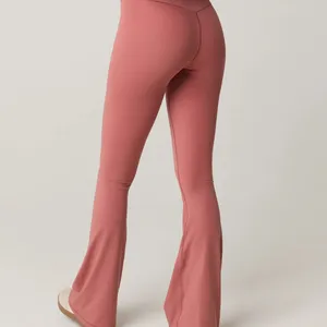 Offline By Aerie Let's Mauve Real Me High Waisted Crossover Flare Leggings M thumbnail 2