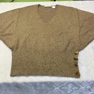 Neiman Marcus cashmere collection women blouse L thumbnail 7