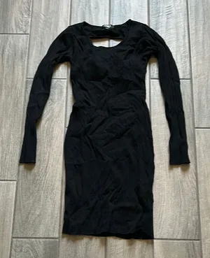 Hera Collection Black Long Sleeve Bodycon Dress thumbnail 1
