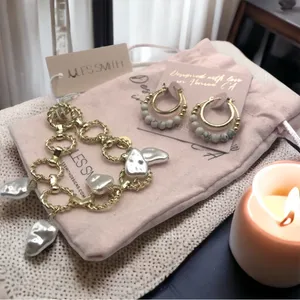 Jules Smith Doubled Layered Hoop Earrings |Irregular Bracelet NWT Small Dust Bag thumbnail 9