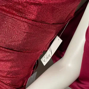 Eliza J Cocktail Dress Capelet Sleeve NWT Ruched‎ Sparkly Red Draped Back Size 8 thumbnail 15