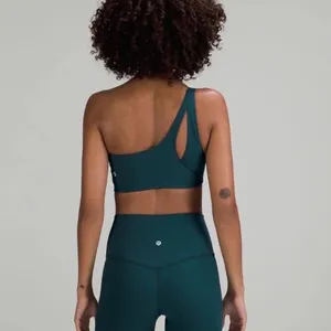 Lululemon Bra One-Shoulder Teal Sports Bra thumbnail 2