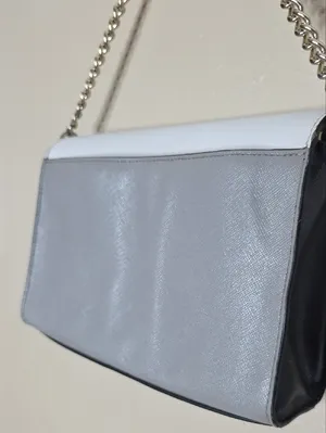Kate Spade Carson Shoulder Bag Colorblock White Grey Saffiano Leather Minimalist thumbnail 5