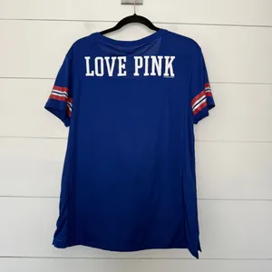 Victoria’s Secret Pink Women’s Large Blue NY Giants Y2K 2000s Jersey New thumbnail 4