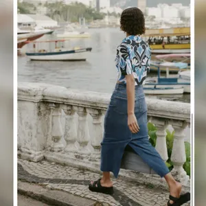 Denim Pencil Skirt thumbnail 5
