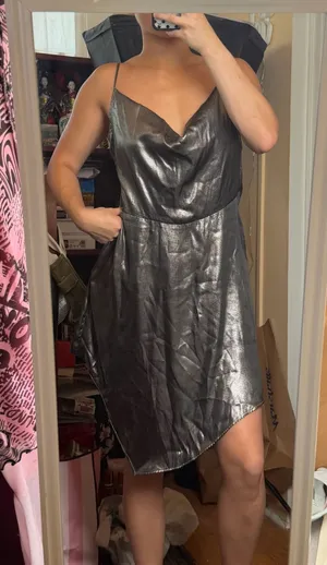 urban outfitters metallic dress thumbnail 1