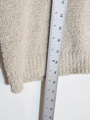 Double Zero Cream Fuzzy Cropped Sweater Size Small thumbnail 7