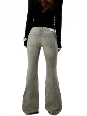 Pacsun Alana Ultra Low Rise Flare Jeans Gray NWT Montreal Size 25 thumbnail 4