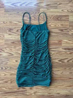 Altar'd State Sparkly Green Mini Dress thumbnail 3