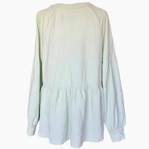 PILCRO Anthropologie Split Neck Mint Terrycloth Babydoll Top Size L‎ thumbnail 5