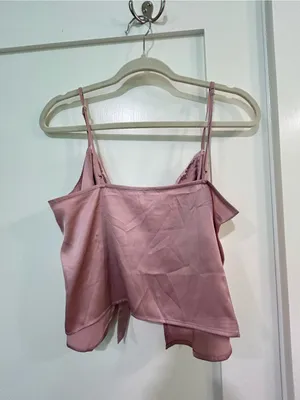 Urban Outfitters Pink Lace Tie-Front Blouse Size Medium thumbnail 2
