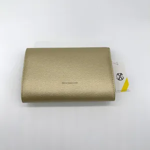CXL by Christian Lacroix Paris Caviar Clutch Gold Metallic Minimal Glam‎ Chic thumbnail 2