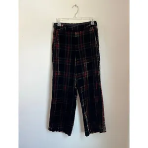 J.Crew Tartan Plaid Velvet Ankle‎ Pants Holiday Career Size 4 thumbnail 11