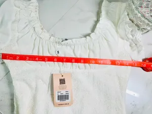Tiger Mist White eyelet ruffled sleeve dress thumbnail 4
