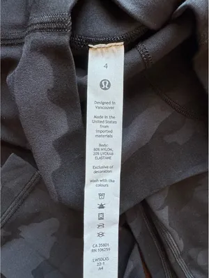 Lululemon Align High-Rise 25” Heritage Camo Deep Coal Black Size 4 NWT thumbnail 6