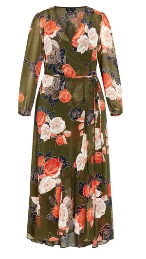 CITY CHIC | Sadie Maxi Dress - military thumbnail 1