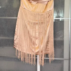 Cloud Ten Strapless Fringe Dress - Gold thumbnail 3