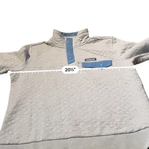Patagonia Quilted Snap-T Pullover Womens Medium Grey Blue 25282 Organic‎ Cotton thumbnail 8