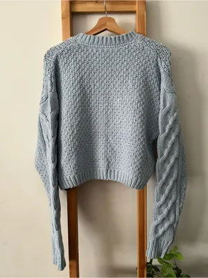 Free People Bonfire Cable Knit cardigan thumbnail 3