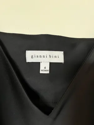 Gianni Bini Satin Midi Dress Black thumbnail 2