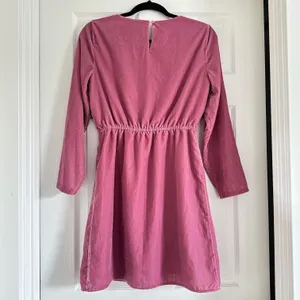 J.Crew Velvet Dress Long Sleeve Tulip Hem Pink Mauve Party Cocktail Size‎ 2 thumbnail 4