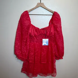Majorelle Revolve Brielle‎ Lace Mini Dress in Cabaret Pink thumbnail 2