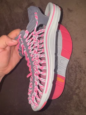 KEEN UNEEK Women's Woven Cord Sandals Grey Pink Size 9 thumbnail 8