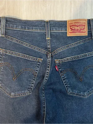 Levi’s Ribcage Straight Ankle Women's dark wash blue Jeans button fly size 27 thumbnail 6