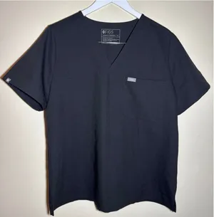 FIGS Technical Collection Scrub Top XL Black thumbnail 1