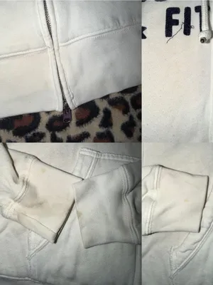2000s vintage style Abercrombie & Fitch double zip up sherpa lined hoodie thumbnail 10