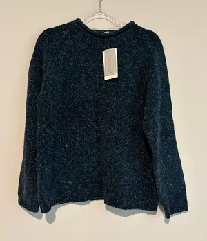 Carolyn Taylor wool blend sweater blue size large‎ thumbnail 1