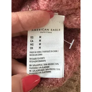 American Eagle Multi Color Striped Button Front Pocket Cardigan Sweater Size M thumbnail 6