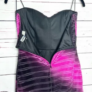Bailey Blue Strapless Black & Pink Textured Mini Dress Size Medium thumbnail 5
