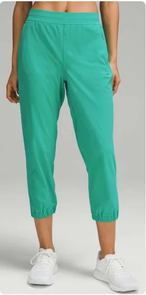 Lululemon Womens Adapted State‎ High Rise Cropped Jogger Kelly Green Size 14 thumbnail 1