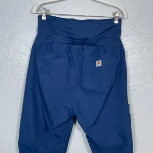Carhartt Women Maternity M Navy Blue Force Essential Jogger Scrub Pants Pockets thumbnail 6