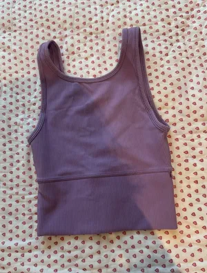 lululemon athletica Ribbed Scoop Tank in Lavender Purple thumbnail 1