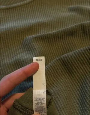 Aerie Green Cropped Ribbed Crewneck Sweater thumbnail 5
