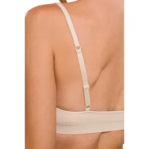 Zenana Seamless Classic Bra with Removable Bra Pads - Sand Beige - S/M thumbnail 5
