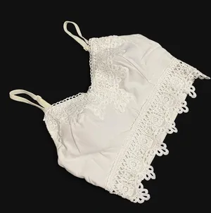 Mudd White lace crop top/bralette thumbnail 1