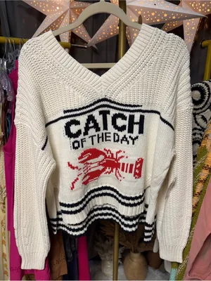 Maeve x Anthropologie NWT “Catch of the Day” Lobster Sweater thumbnail 3