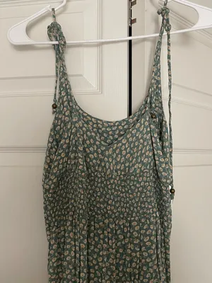 American eagle green floral jumpsuit size S thumbnail 4